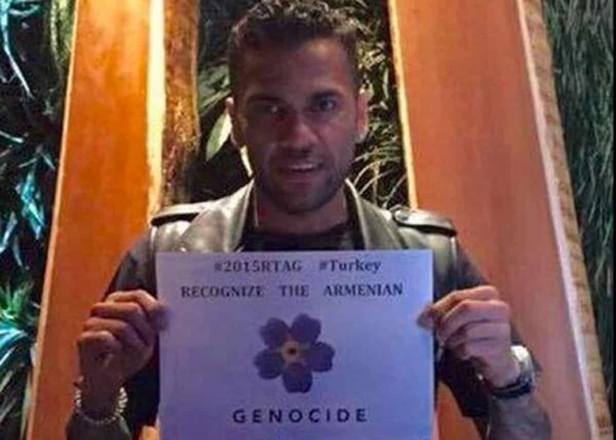 Dani Alves Recognizes the Armenian Genocide for a day