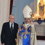 Larry Barnes with H.E. Archbishop Moushegh Mardirossian on the day of St. Garabed Church Consecration - April 14, 2013