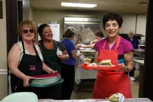 Patricia Butero, Dian Erikian and Betty Bagdesgarian keep the Armenian food coming from the church kitchen.