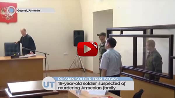 Russian soldier accused of killing Armenian family convicted of desertion before murder trial