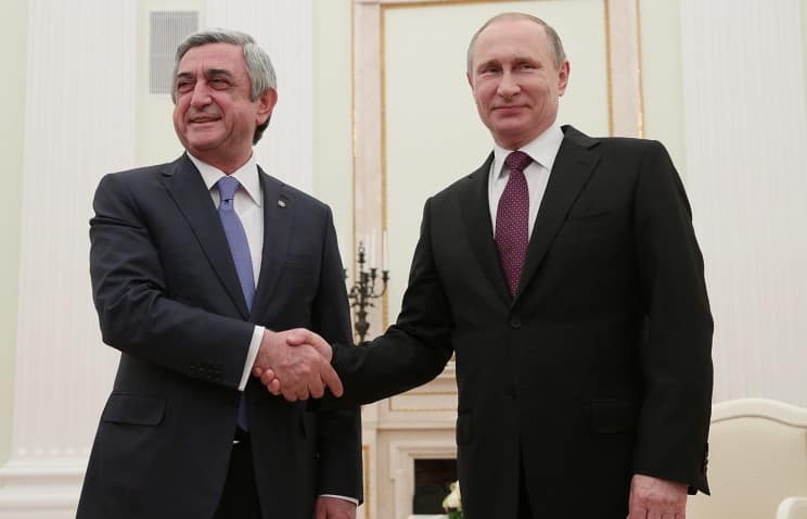 Armenian President Serzh Sargsyan and Russian President Vladimir Putin © Mikhail Metzel/TASS