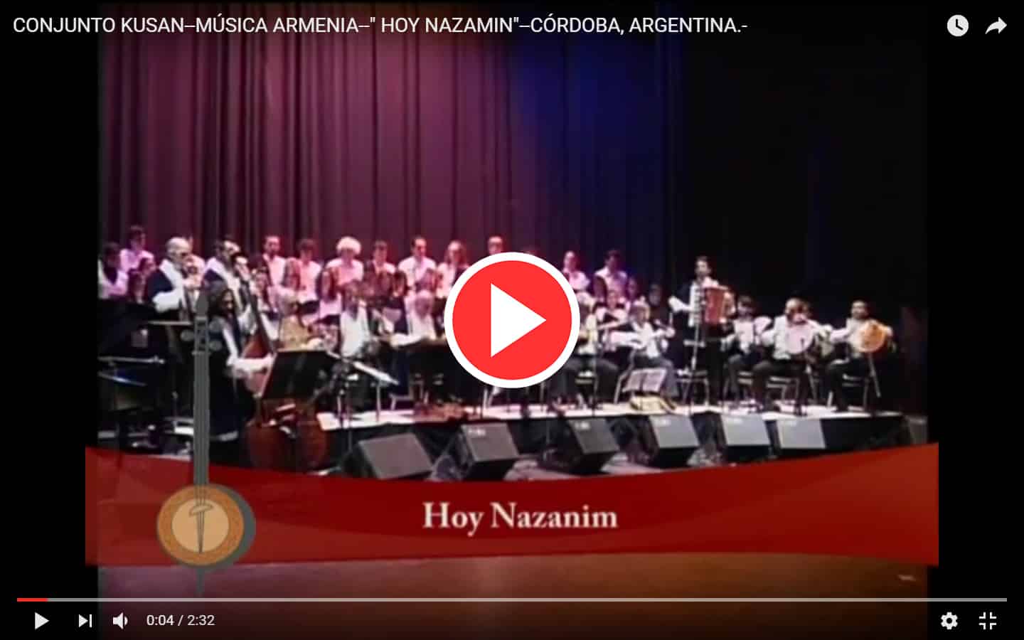 Hoy Nazanim by KUSAN Ensemble of Armenian Music in Argentina