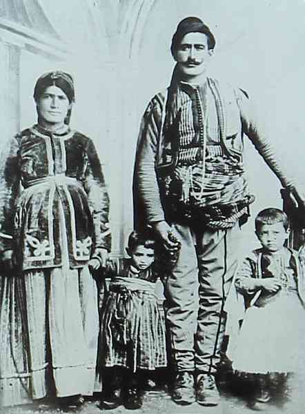 Daniel Varoujan right with his parents Constantinople in 1890