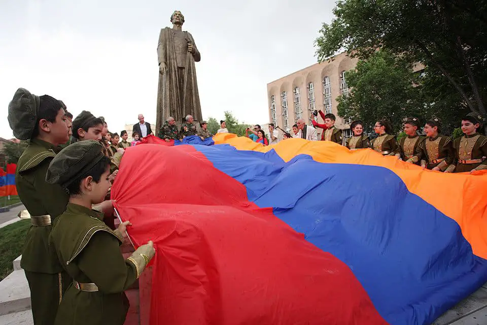 Photo taken during Garegin Nzhdeh Statue opening ceremony in Yerevan