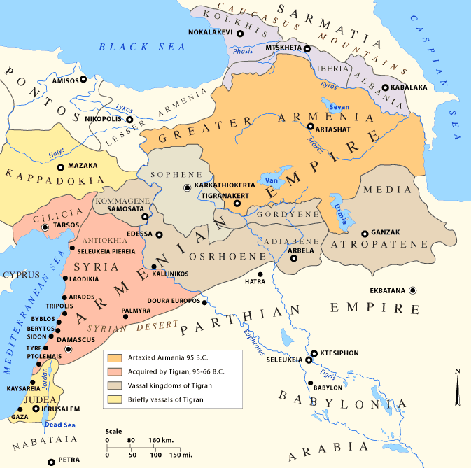 Territory ruled by Kind Tigranes The Great