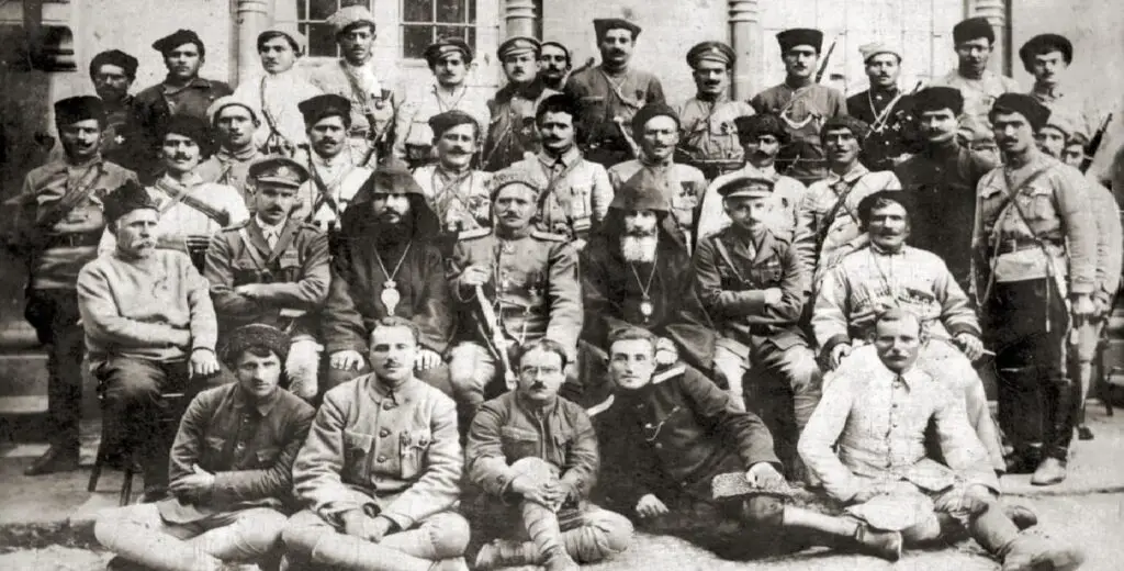 Zoravar Antranik in Ejmiadzin just before he left Armenia in April 1919
